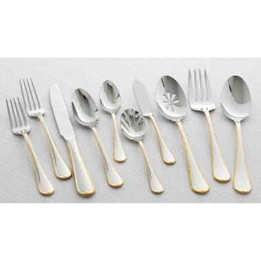 Mikasa Gold Cameo Stainless Steel 65 Piece Flatware Set Service